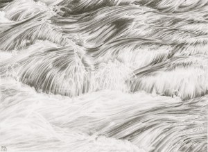 Water/Flow/River/Rapids/Dart/Newbridge/Dartmoor/Devon/NPA/Drawing/Graphite/Pencil/Nature