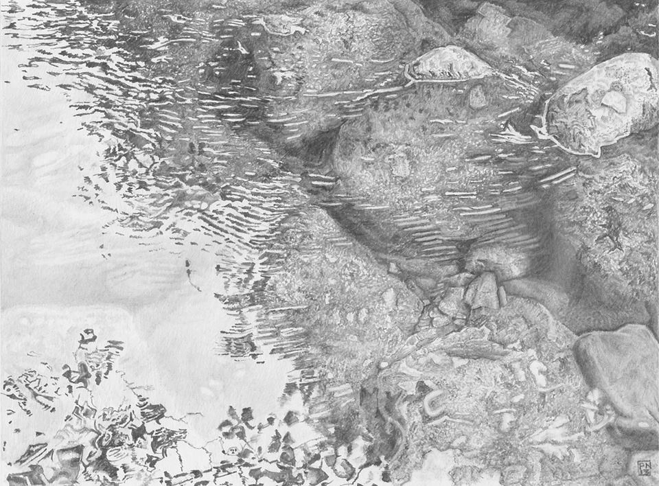 boulders/water/river/reflection/surface/blackandwhite/texture/dartmoor/devon/Dart/river/flow